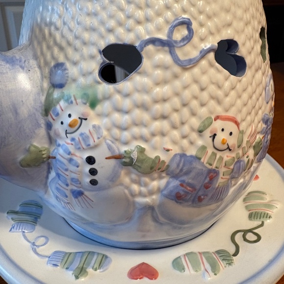 Vintage Waxcessories Wax Melt Simmer Pot, Tart Warmer, Snow Folks, Home Decor - Picture 5 of 9